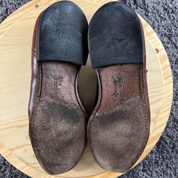 Allen Edmonds LaSalle Derby Mens 10.5 Leather Brown Split Toe Oxford Dress Shoe - Picture 10 of 12